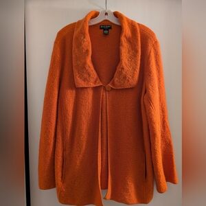Alexandra Bartlett Vibrant Orange Wool Cardigan/Jacket